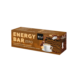 Энергетический батончик SOJ Energy Bar капучино в молочном шоколаде, Zero (45г)